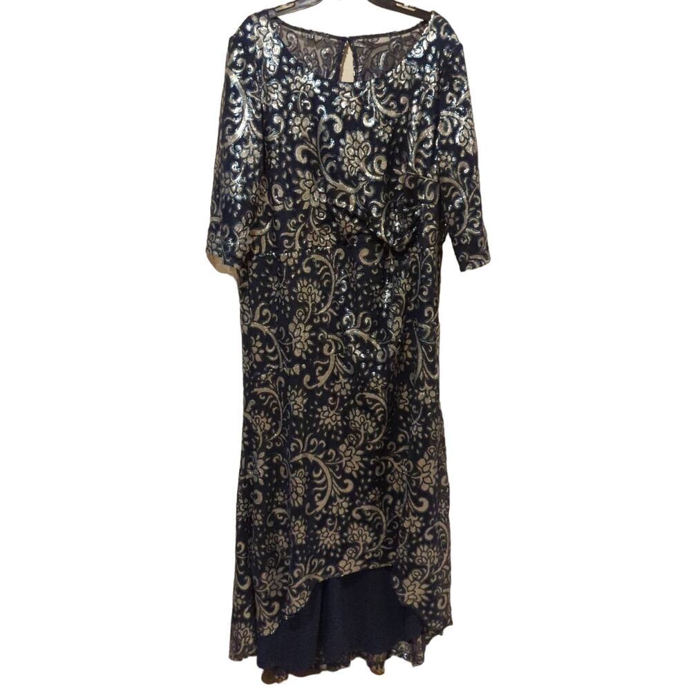 Le Bos Navy/Silver Gown, NWT, 18W